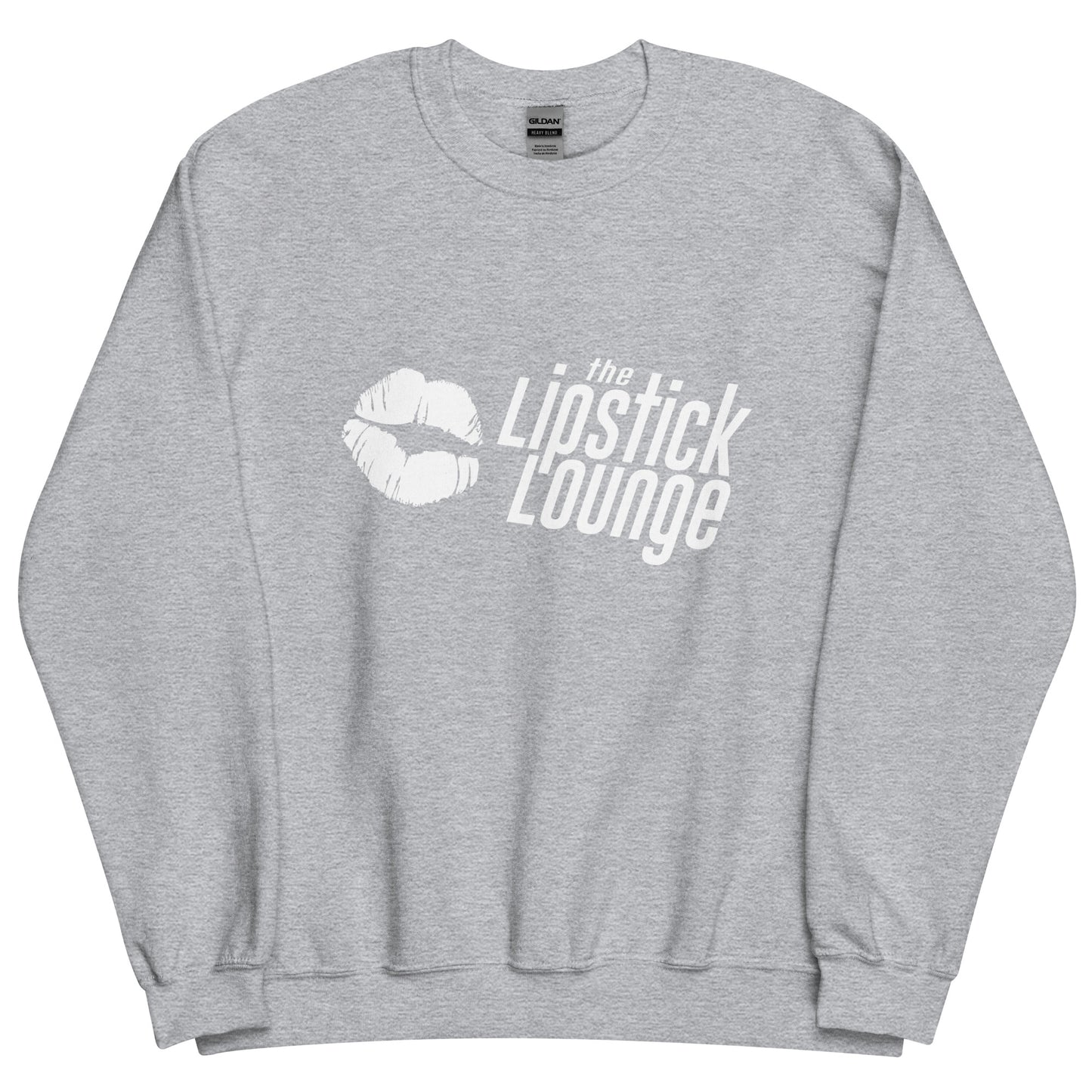 Lipstick Lounge White/Black Logo Unisex Sweatshirt
