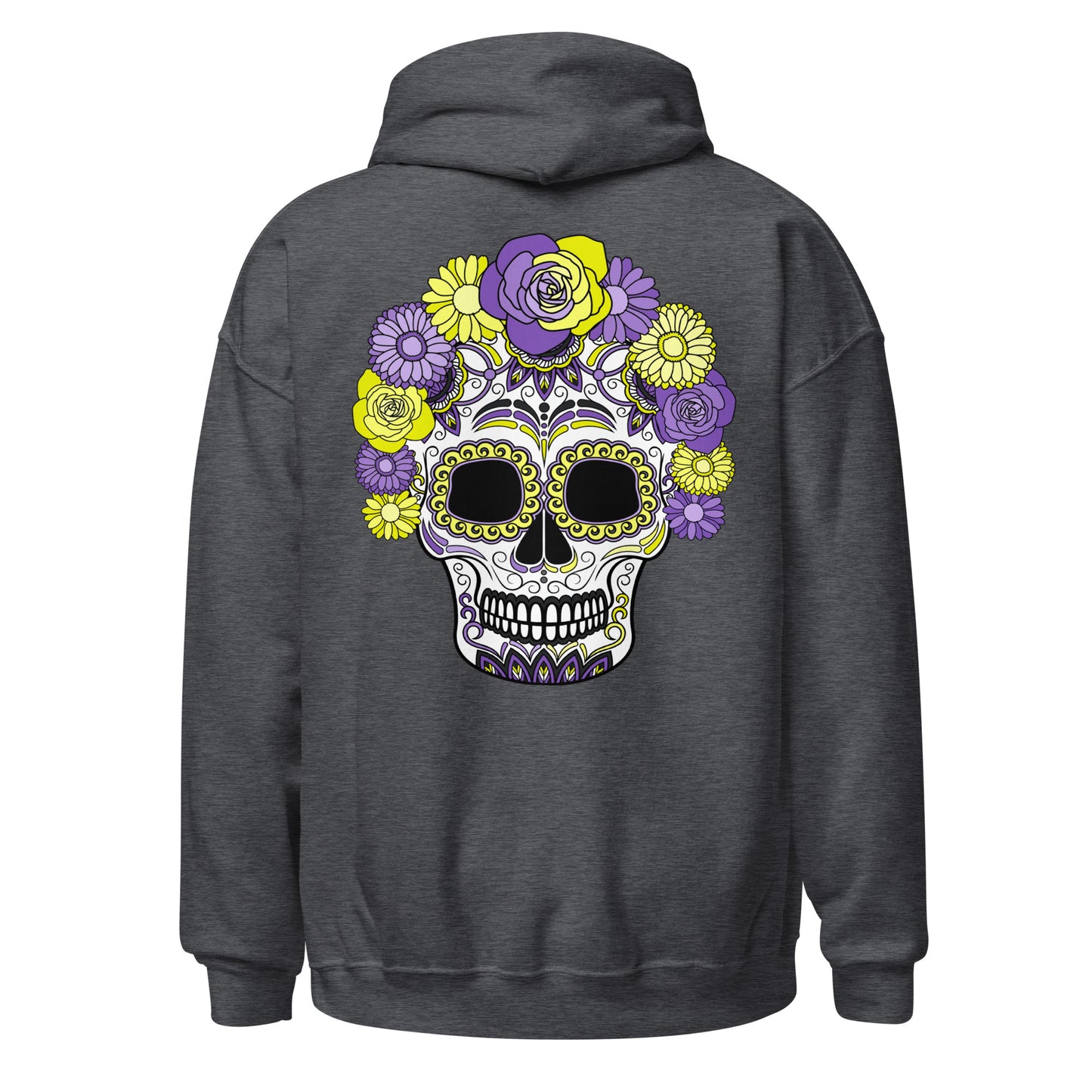 Non-Binary Day of the Dead Mask Hoodie Sweatshirt