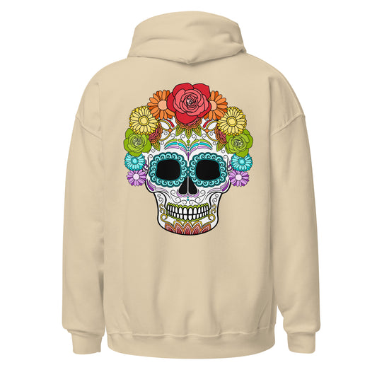 Rainbow Day of the Dead Mask Hoodie Sweatshirt