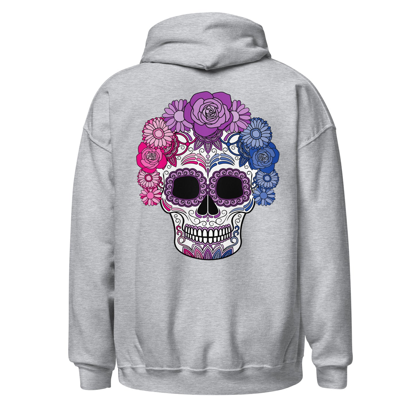 Bisexual Day of the Dead Mask Hoodie Sweatshirt