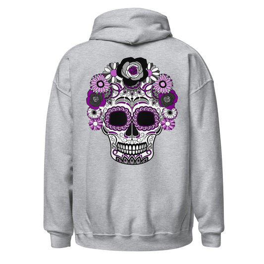 Asexual Day of the Dead Mask Hoodie Sweatshirt