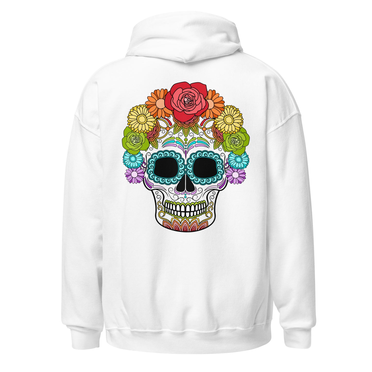 Rainbow Day of the Dead Mask Hoodie Sweatshirt