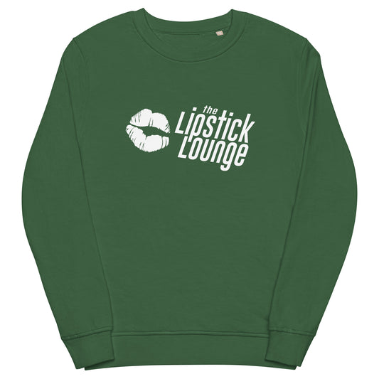 Lipstick Lounge White/Black Logo Medium Weight Sweatshirt