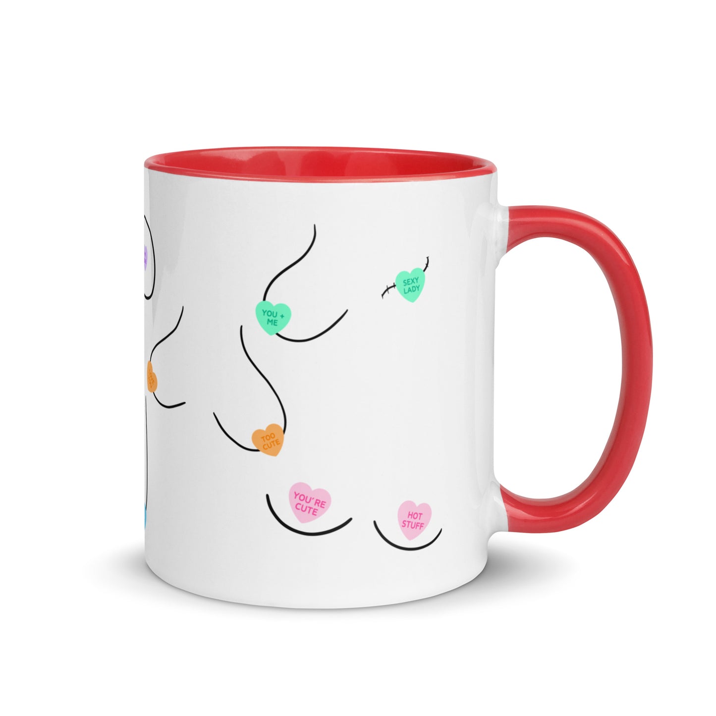 Candy Heart Boobies Mug