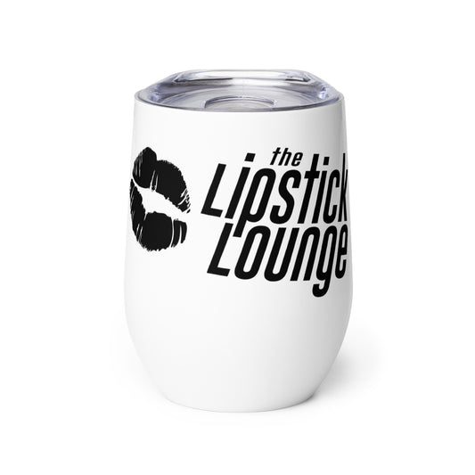 Lipstick Lounge Black Logo Wine Tumbler