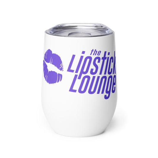 Lipstick Lounge Purple Logo Wine Tumbler