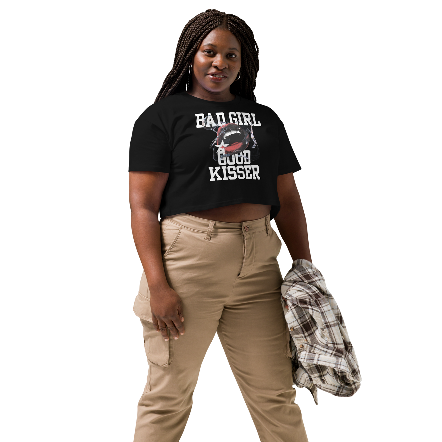 Bad Girl Good Kisser crop top