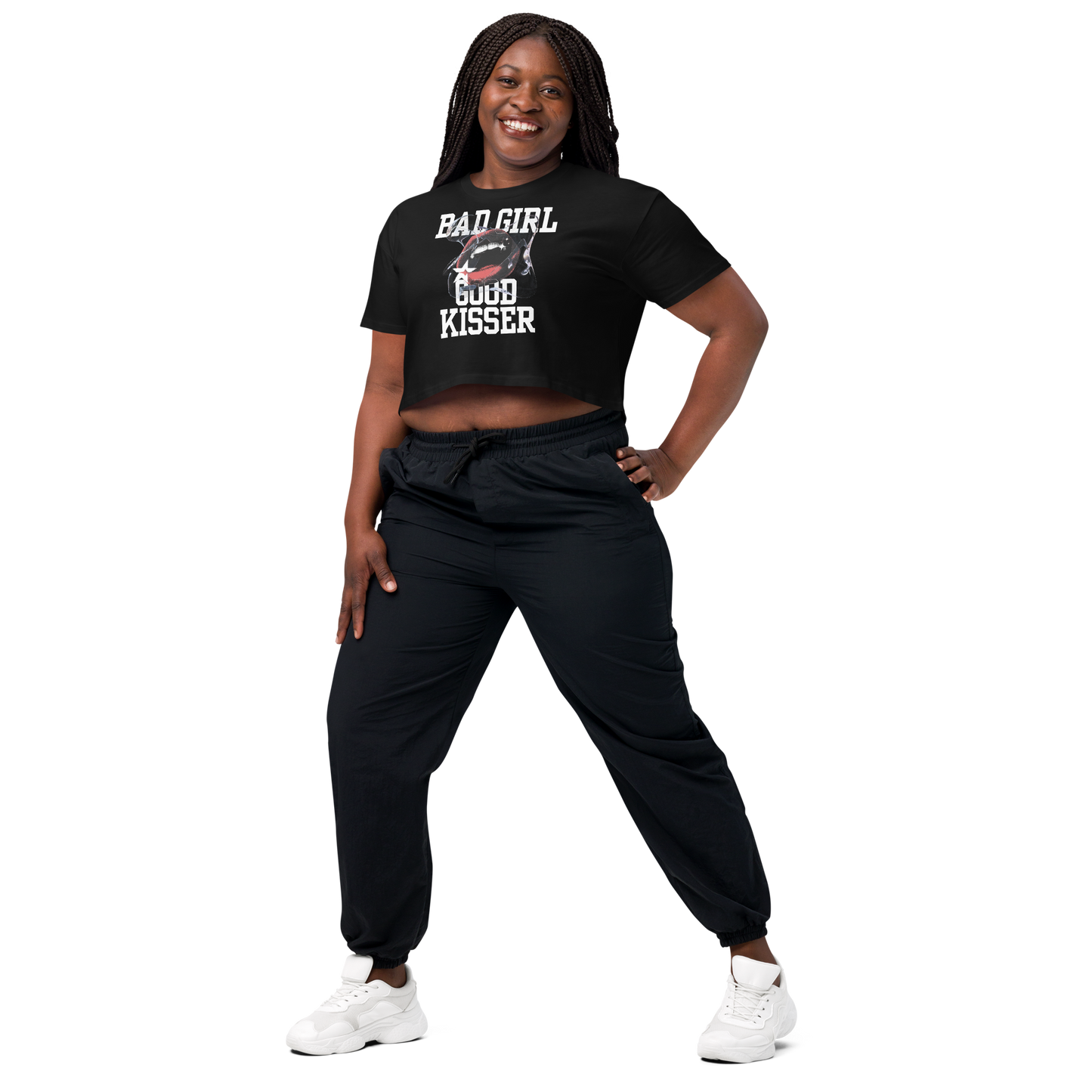 Bad Girl Good Kisser crop top