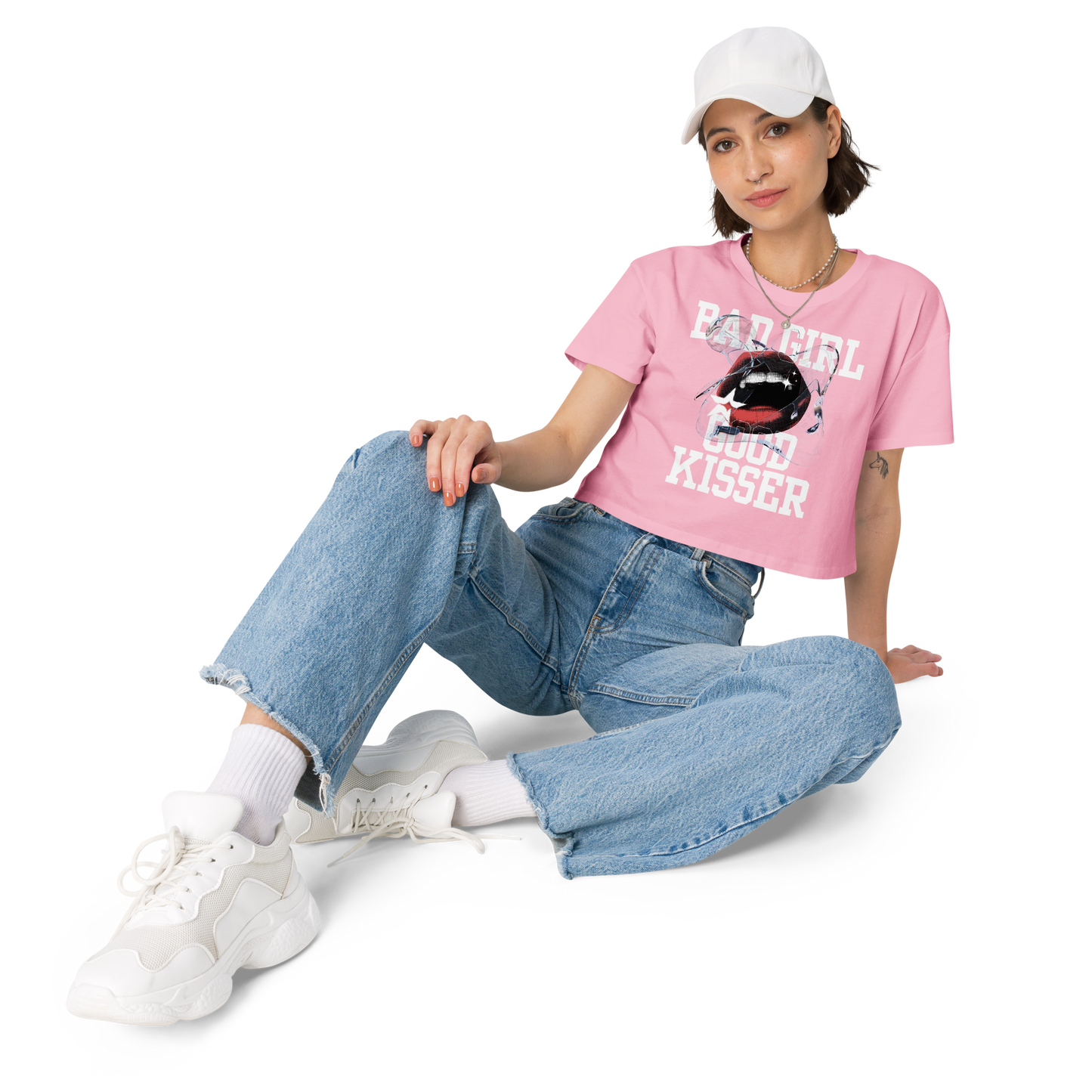 Bad Girl Good Kisser crop top