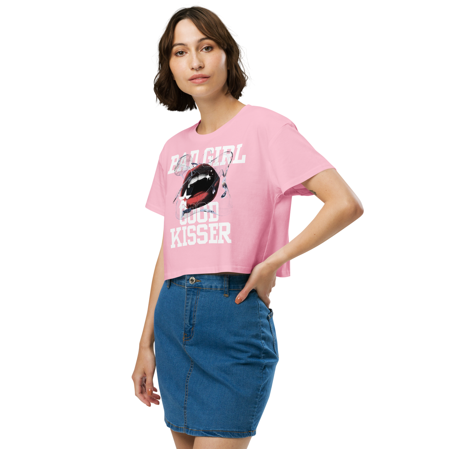 Bad Girl Good Kisser crop top