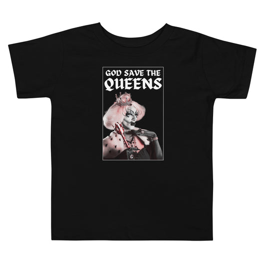 God Save the Queens Toddler Tee - Dark Colors