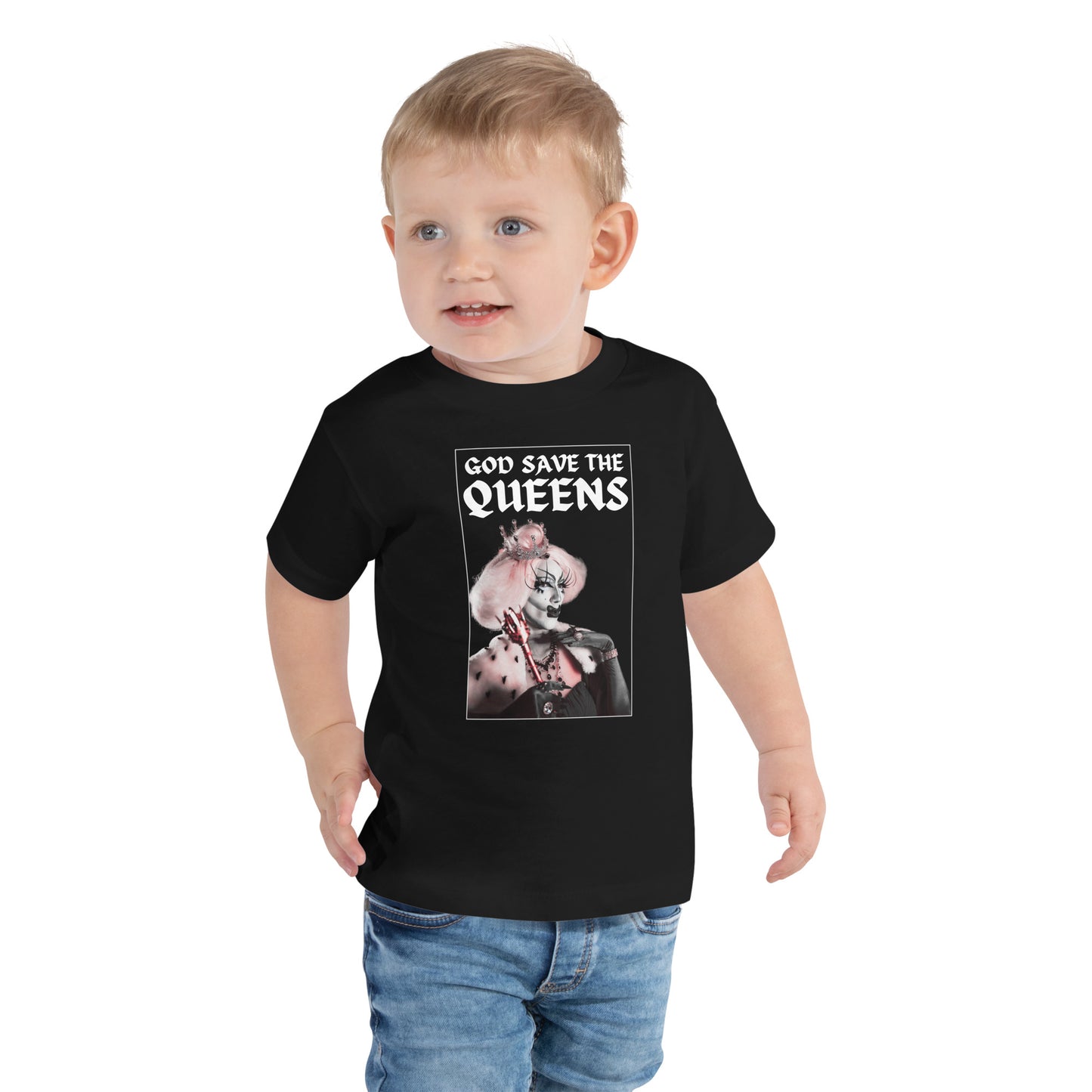 God Save the Queens Toddler Tee - Dark Colors