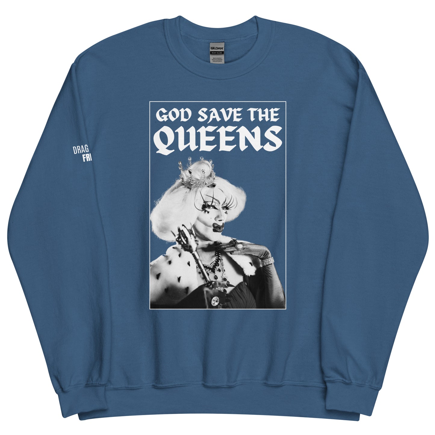 God Save the Queens Unisex Sweatshirt (Black & White Queen)
