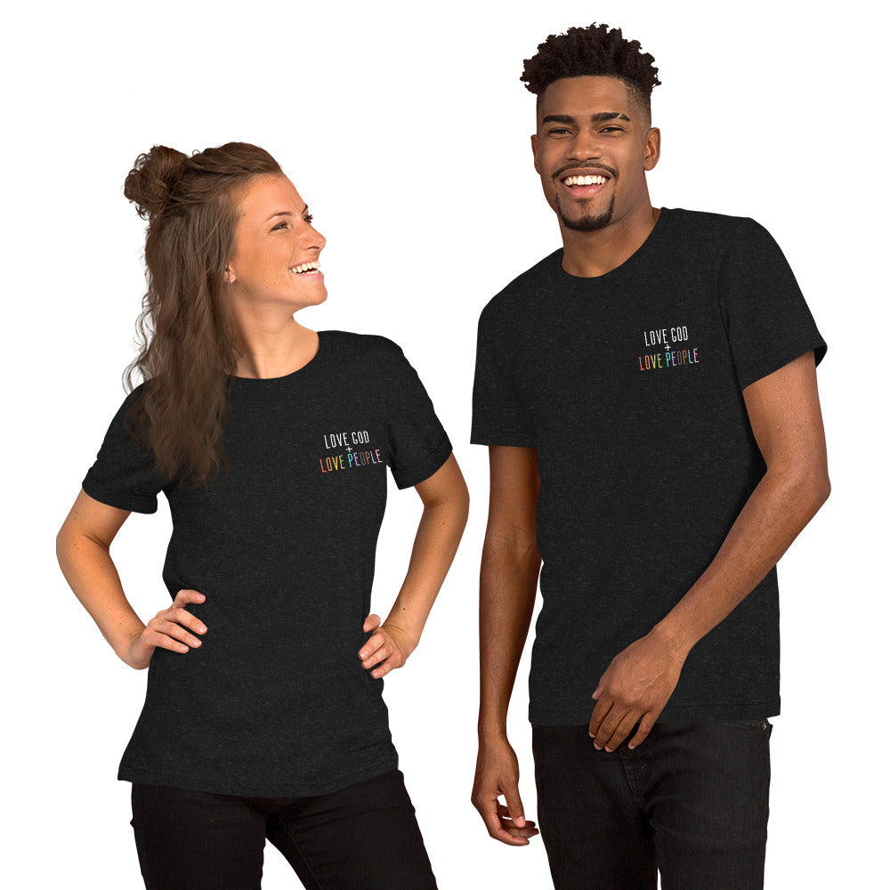 Love God + Love People Unisex T-shirt - Black